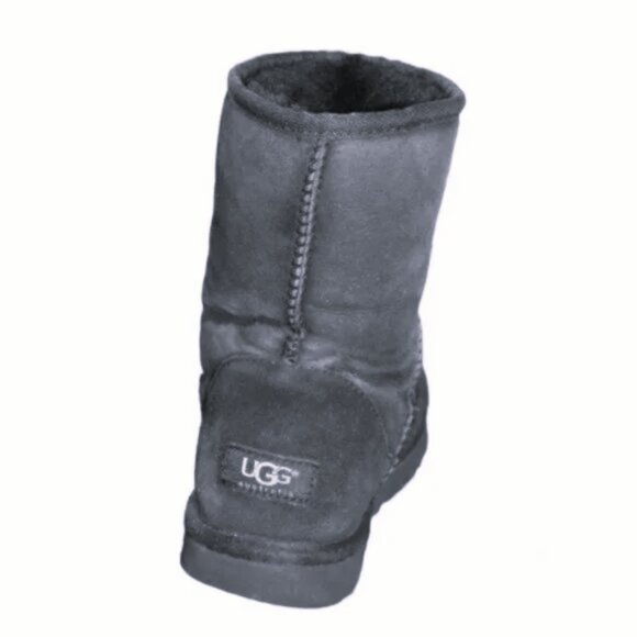 UGG Classic Short II Black Suede Ultra Lightweight Lined Pull-On Boot, S… - Picture 6 of 10